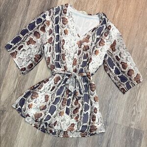 Entro Multicolor Snake Print Romper